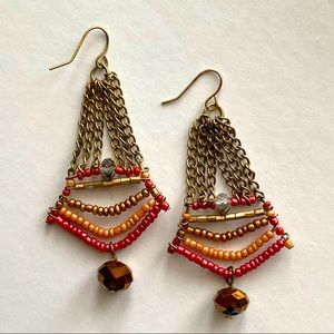 Bohemian Chic Beaded Drop Earrings